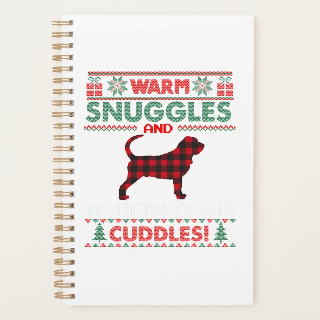 Bloodhound Chien de Noël Pyjama Chemise laide Noël (Devant)
