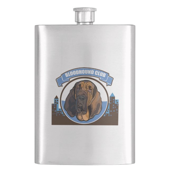 Bloodhound Club Flachmann (Vorderseite)