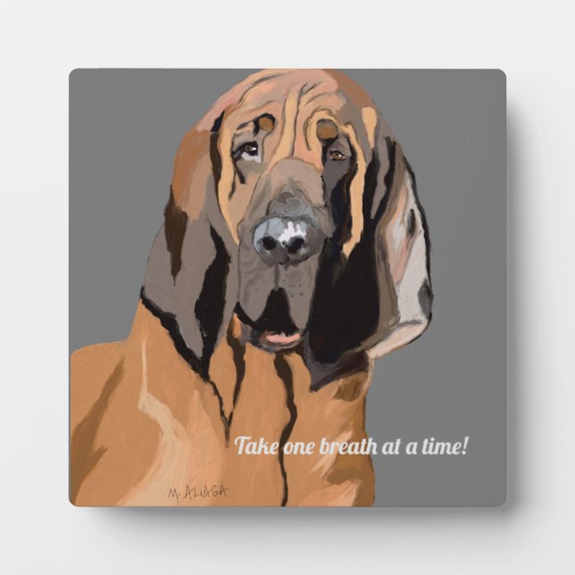 Bloodhound Digital Zeichnend Fotoplatte (Vorderseite)