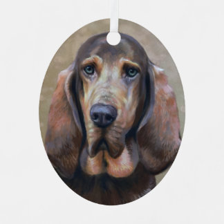 Bloodhound Dog Art Ornement de Noël