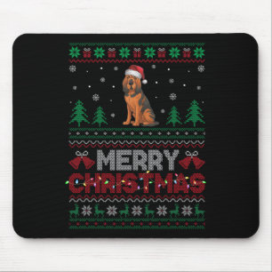 Bloodhound Dog Liebhaber Weihnachtsmannmütze Weihn Mousepad