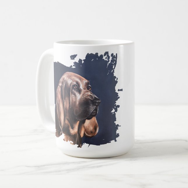Bloodhound dog love mug  kaffeetasse (Vorderseite Links)