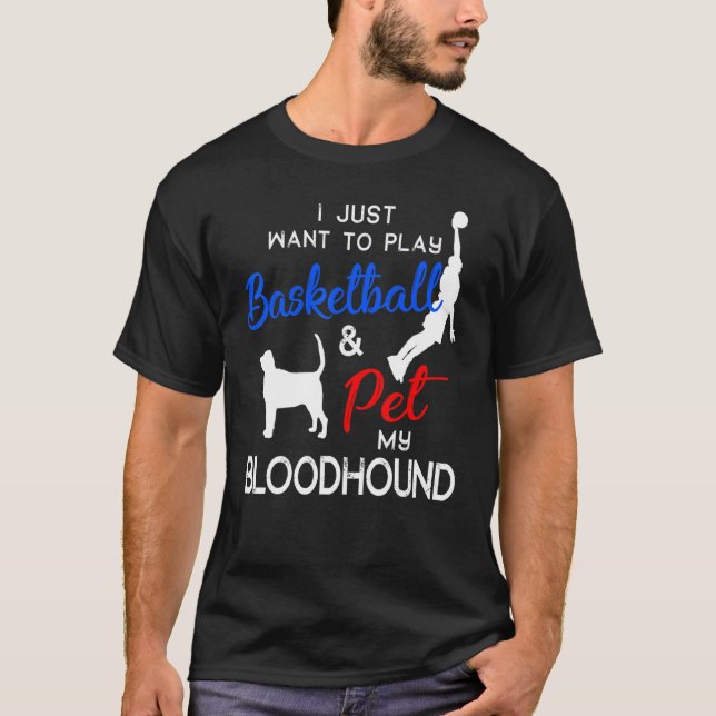 Bloodhound Funny Basketball Downer Xmas T-Shirt (Vorderseite)