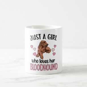 Bloodhound Girl Dog Lover Dog Eigentümer Bluthund Kaffeetasse