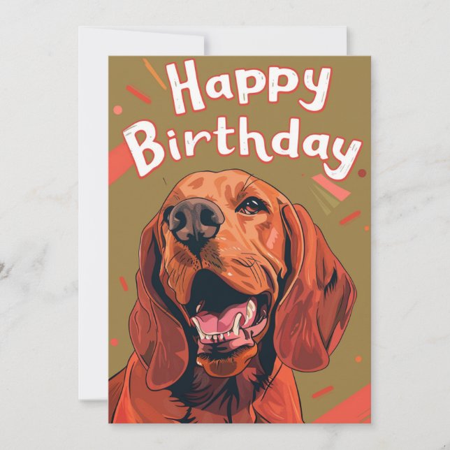 Bloodhound Happy Birthday Feiertagskarte (Vorderseite)