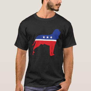 Bloodhound Hund politische Symbol Wahl Mascot T-Shirt