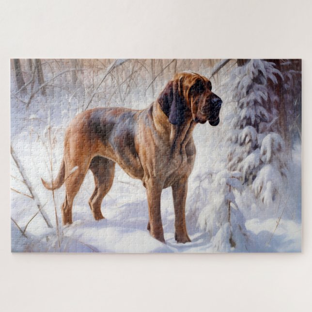 Bloodhound lassen es Weihnachten schnee (Horizontal)