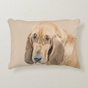 Bloodhound-Malerei - Niedliche Original Hunde-Kuns Dekokissen