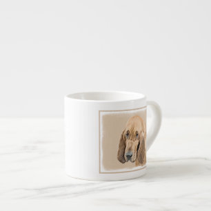 Bloodhound-Malerei - Niedliche Original Hunde-Kuns Espressotasse