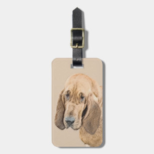 Bloodhound-Malerei - Niedliche Original Hunde-Kuns Gepäckanhänger
