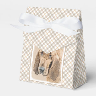 Bloodhound-Malerei - Niedliche Original Hunde-Kuns Geschenkschachtel