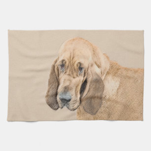Bloodhound-Malerei - Niedliche Original Hunde-Kuns Handtuch