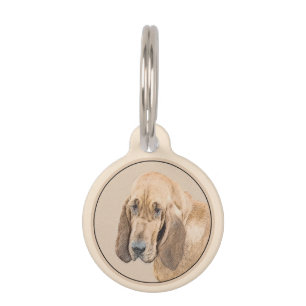 Bloodhound-Malerei - Niedliche Original Hunde-Kuns Haustiermarke