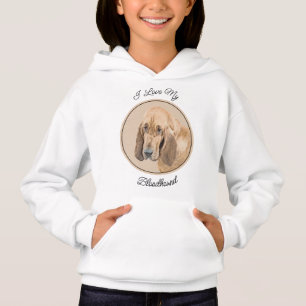 Bloodhound-Malerei - Niedliche Original Hunde-Kuns Hoodie