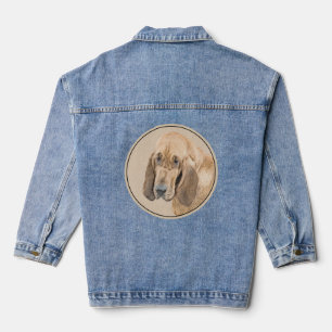 Bloodhound-Malerei - Niedliche Original Hunde-Kuns Jeansjacke