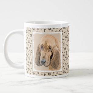 Bloodhound-Malerei - Niedliche Original Hunde-Kuns Jumbo-Tasse