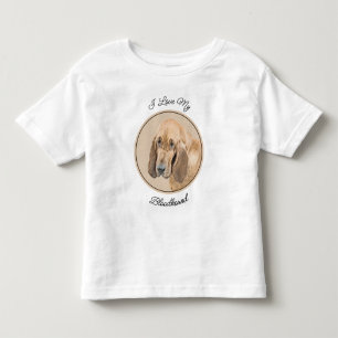 Bloodhound-Malerei - Niedliche Original Hunde-Kuns Kleinkind T-shirt