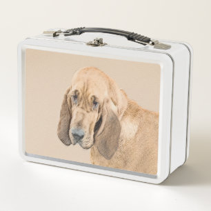 Bloodhound-Malerei - Niedliche Original Hunde-Kuns Metall Brotdose