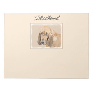 Bloodhound-Malerei - Niedliche Original Hunde-Kuns Notizblock
