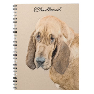 Bloodhound-Malerei - Niedliche Original Hunde-Kuns Notizblock