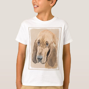 Bloodhound-Malerei - Niedliche Original Hunde-Kuns T-Shirt