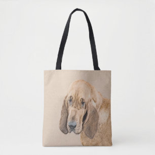 Bloodhound-Malerei - Niedliche Original Hunde-Kuns Tasche
