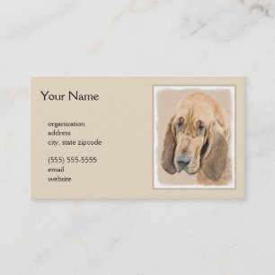 Bloodhound-Malerei - Niedliche Original Hunde-Kuns Visitenkarte