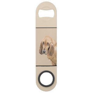 Bloodhound-Malerei - Niedliche Original-Hundekunst Speed Flaschenöffner