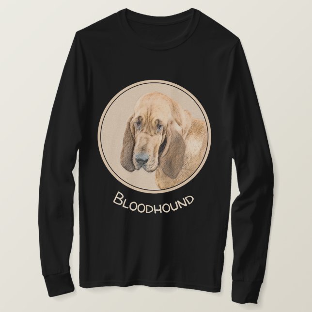 Bloodhound-Malerei - Niedliche Original-Hundekunst T-Shirt (Design vorne)