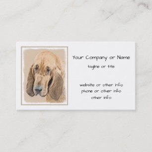 Bloodhound-Malerei - Niedliche Original-Hundekunst Visitenkarte