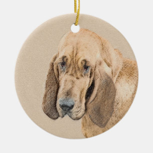 Bloodhound-Malerei - Süße originelle Hundekunst Keramik Ornament