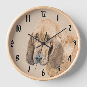 Bloodhound-Malerei - Süße originelle Hundekunst Uhr