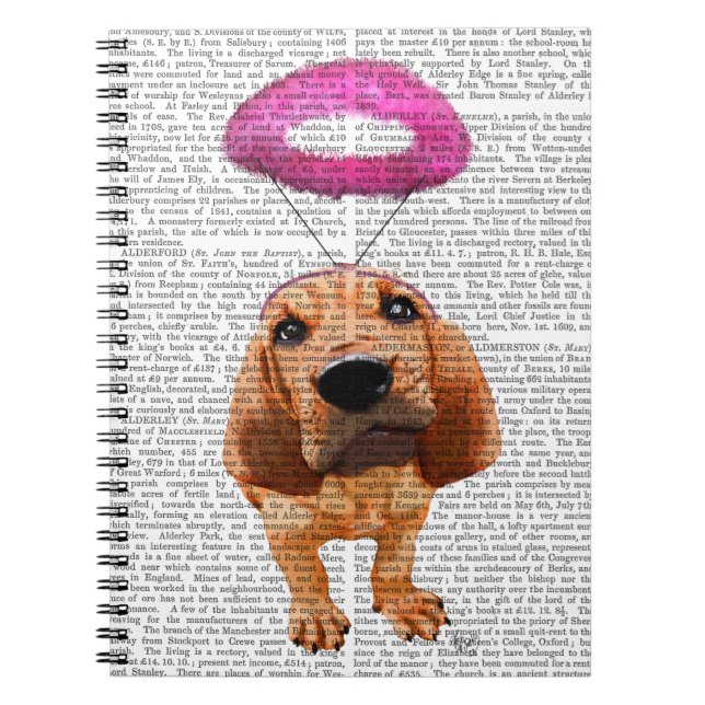 Bloodhound mit Angelic Pink Halo Notizblock (Vorderseite)