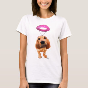 Bloodhound mit Angelic Pink Halo T-Shirt