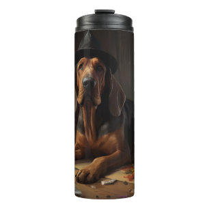 Bloodhound Pumpkins Halloween Beängstigend Thermosbecher