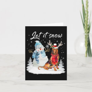Bloodhound Santa Dog Weihnachtsschneemann Xmas Paj Karte