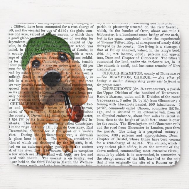 Bloodhound Sherlock Holmes 2 Mousepad (Vorne)