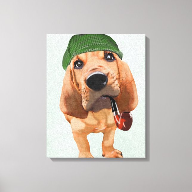 Bloodhound Sherlock Holmes Leinwanddruck (Vorderseite)