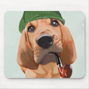 Bloodhound Sherlock Holmes Mousepad