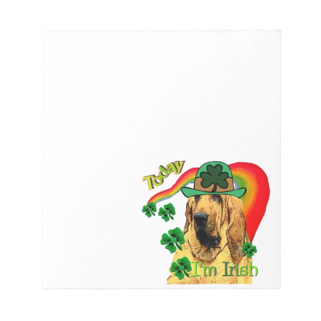 Bloodhound st Patricks Notizblock (Vorderseite)