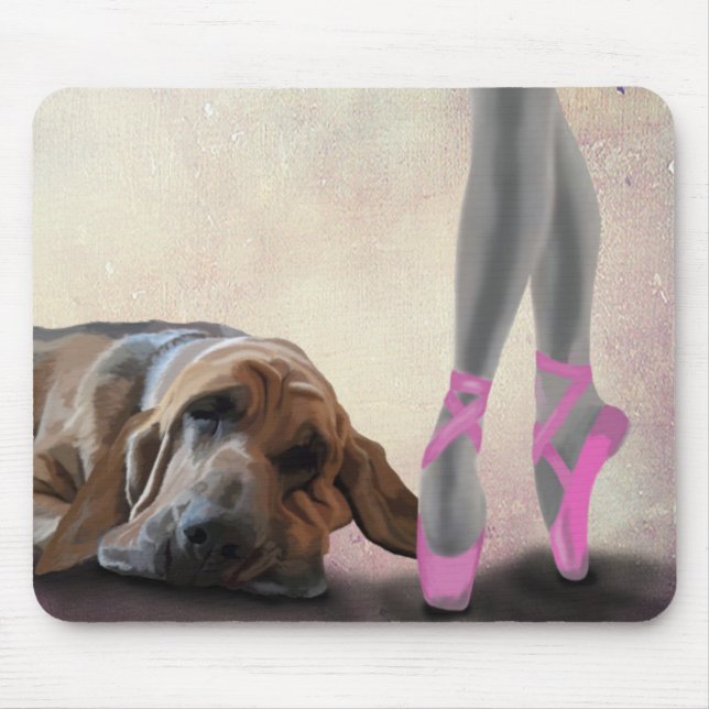 Bloodhound und Balletttänzer Mousepad (Vorne)