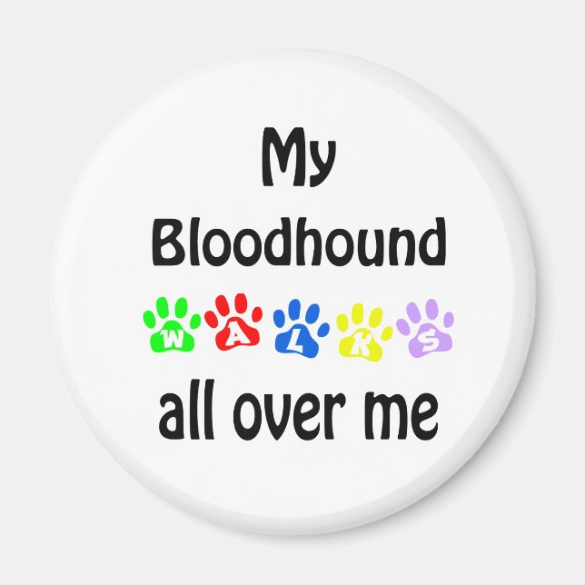 Bloodhound Walking Design Magnet (Vorne)