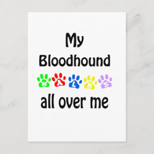Bloodhound Walking Design Postkarte