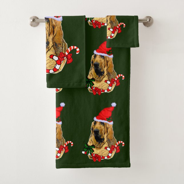Bloodhound Weihnachten Badhandtuch Set (Insitu)
