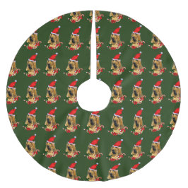 Bloodhound Weihnachten froh Polyester Weihnachtsbaumdecke