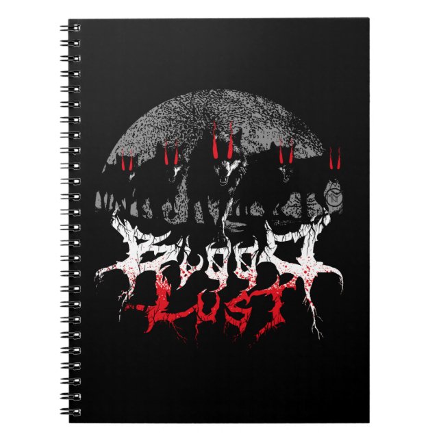 Bloodlust Wolf Pack Notizblock (Vorderseite)