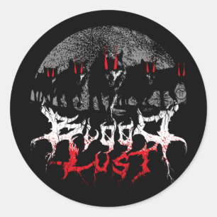 Bloodlust Wolf Pack Runder Aufkleber