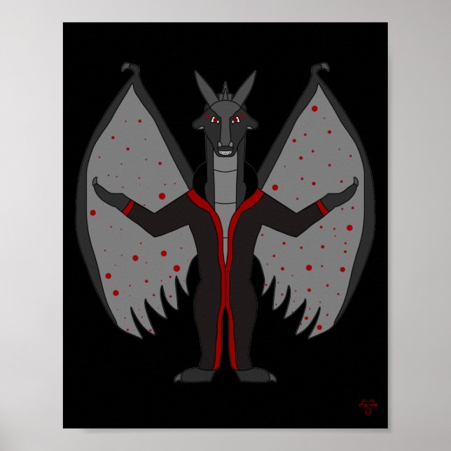 Bloodmoon-Drachengeborenes Fantasy-Poster Poster (Vorne)