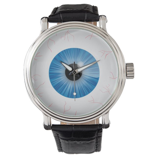 Bloodshot Blue Eyeball Armbanduhr (Vorderseite)