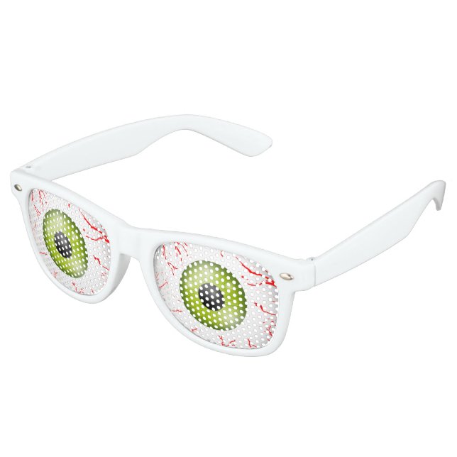 Bloodshot Eyeballs Halloween Horror Party Shades Sonnenbrille (Schrägansicht)